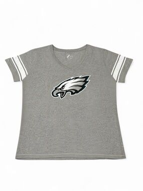 Philadelphia Eagles G-111 4Her NFL Gray Women’s V-neck Shirt X-Large NWOT